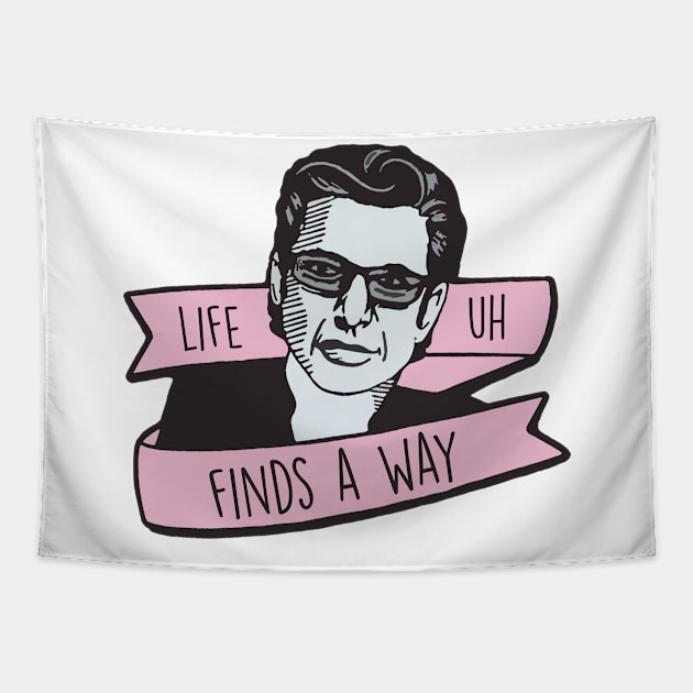 Jeff Goldblum: Life, Uh, Finds A Way. Tapestry by BrandyRay