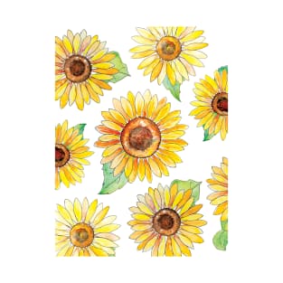 Watercolour Sunflowers T-Shirt