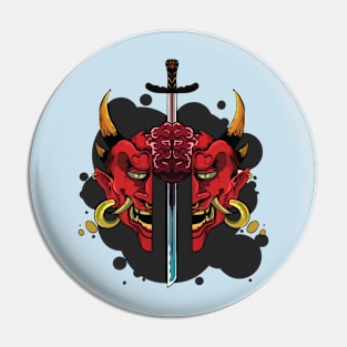 Hannya Mask Nontraditional Pin