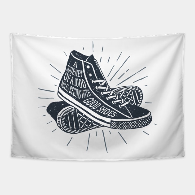 Shoes Lineart Tapestry by Hastag Pos