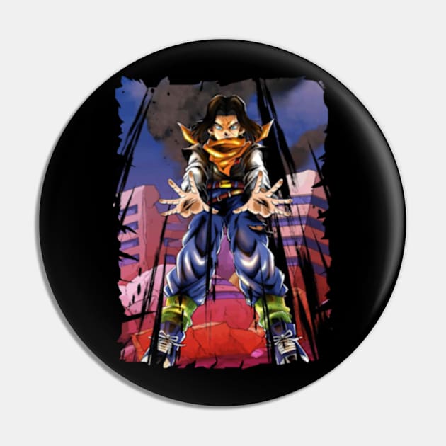 ANDROID 17 MERCH VTG Pin by Diego Jiwananda