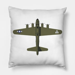 Olive Green B17 2D plane Pillow