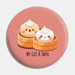 We Got A Twin: Adorable Twin Bun Merchandise | PunnyHouse Pin