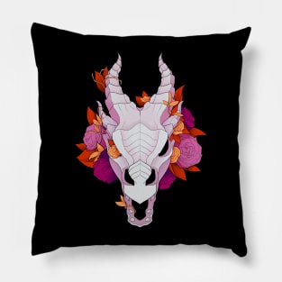 Overgrown Dragon Skull - Lesbian Pillow