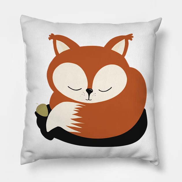 Sleeping Little fox Pillow by marina63