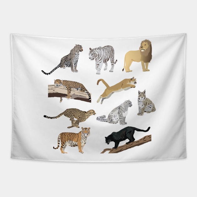 Wild Cats Pattern Tapestry by NorseTech