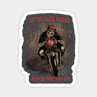 Retro Cafe Racer Race like the wind Magnet