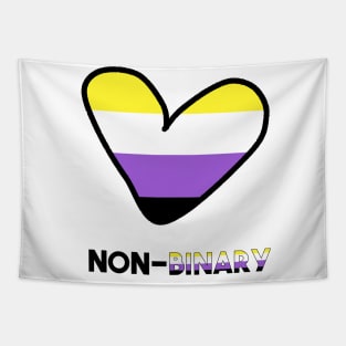 LGBTQ+ Non-Binary Heart- Love Tapestry