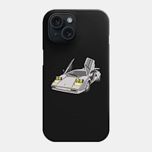 White  Lamborghini Phone Case