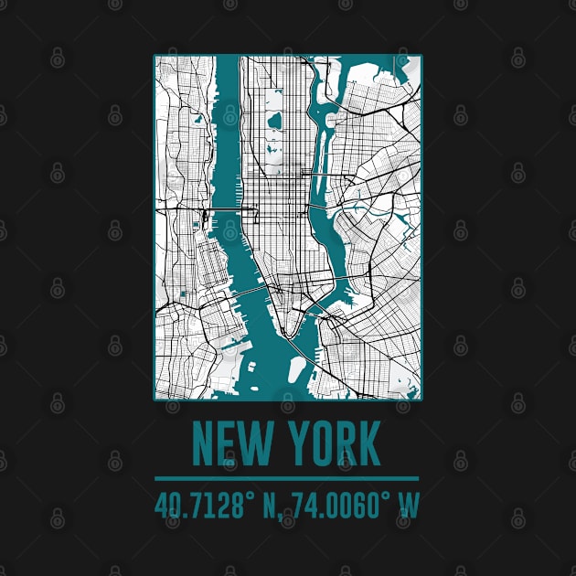 New York Minimalist city Map, New York DIY city Map by happy6fox