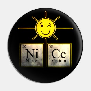Nice NI Ce Periodic Table of Sunshine Pin