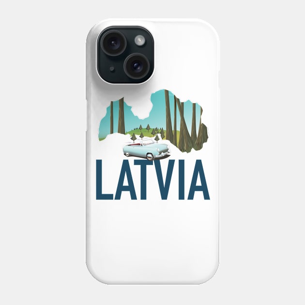 Latvia map Phone Case by nickemporium1