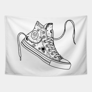 Libra High tops - Black &amp; white Tapestry