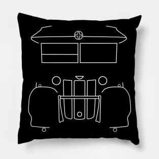 Austin K2/Y "Katie" heavy ambulance outline graphic (white) Pillow