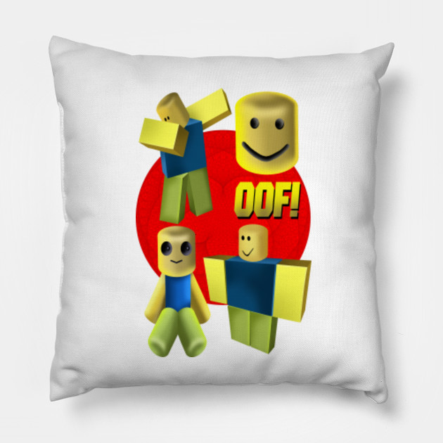 Roblox Noob Roblox Games Roblox Game Pillow Teepublic - roblox oof gaming noob throw pillow