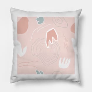 Pink Topographic Pattern Pillow