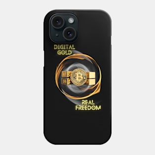 White Flaming bitcoin crypto Phone Case