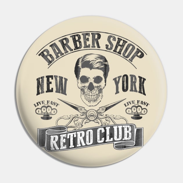 Barber shop retro club Pin by Global Gear