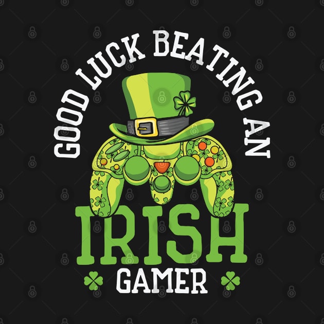 St. Patrick's Day Gaming Shamrock Gamer Video Games by Tom´s TeeStore