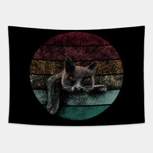 Retro Vintage Cat Tapestry