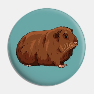 Red brown Guinea piggy Pin