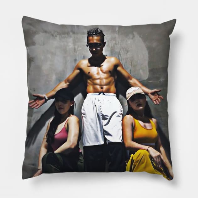 Fitness gang the dark time 2 Pillow by strong chinese girl