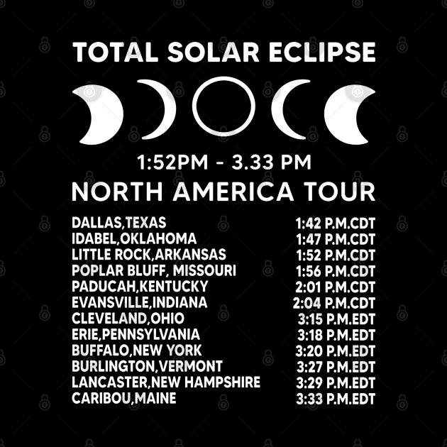 2024 total solar eclipse April 8th Path Of The Eclipse North America Tour State Totality by Emma Creation