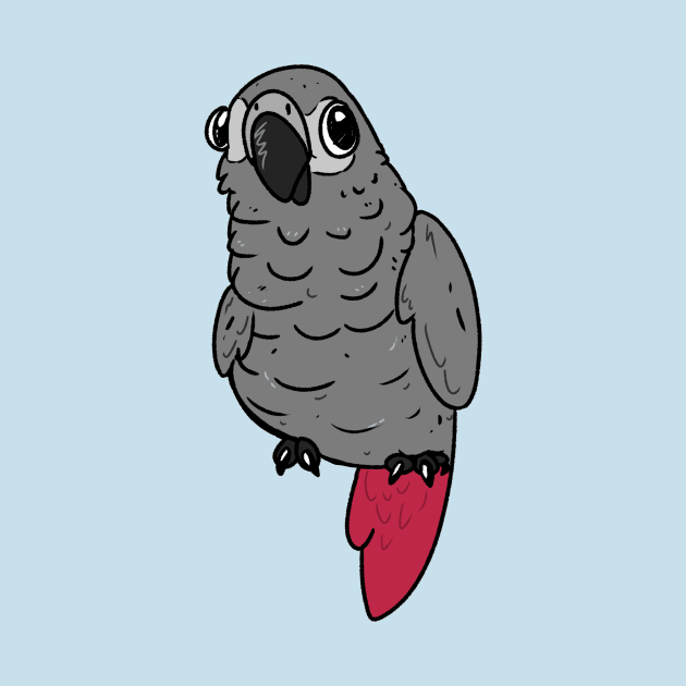 African grey parrot Derpy by BijouBljou