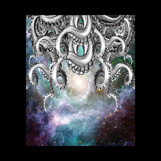 Octopus Squid Tentacles, Space Galaxy by Random Galaxy