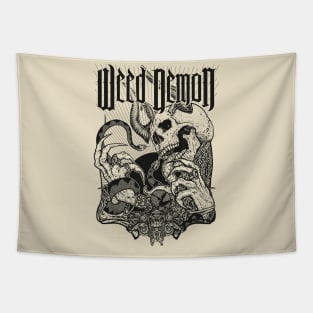 Skull weed demon Tapestry