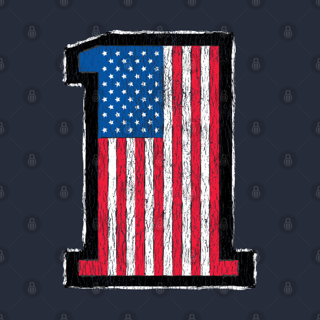 USA number 1 flag - Us Flag - T-Shirt | TeePublic