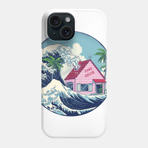 the great wave at kame house Phone Case by byhq