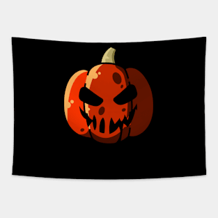 HALLOWEEN DAY SCARY PUMPKIN HORROR NIGHT DESIGN ILLUSTRATION Tapestry