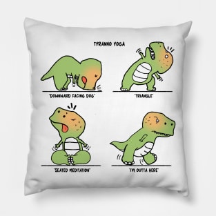 T-Rex tries Yoga Pillow