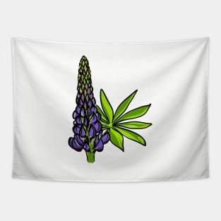 Blue lupine bud Tapestry