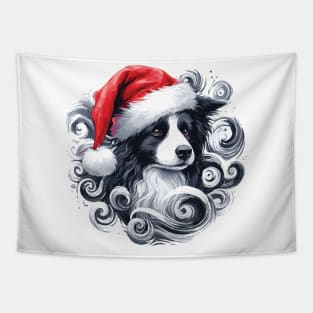 Christmas Border Collie Tapestry