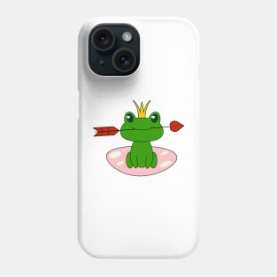 Frog with heart for Valentine's Day, for lovers, for children, for girls Phone Case