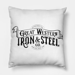 Great Western Iron & Steel Co., Black Lettering Pillow
