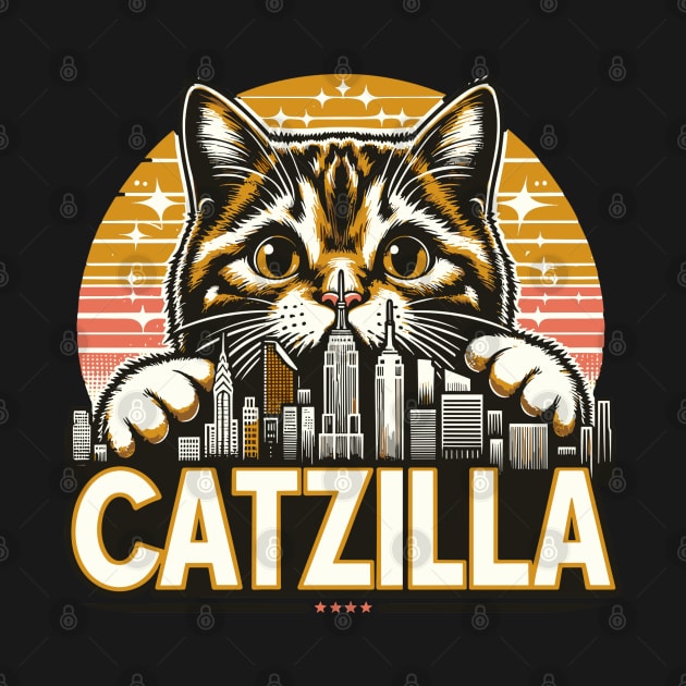 Funny Cat Catzilla by rhazi mode plagget