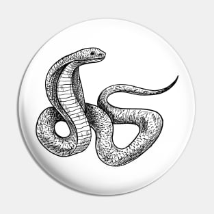 Snake Cobra Hand Drawn Pin