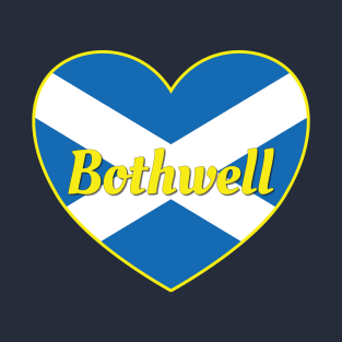 Bothwell Scotland UK Scotland Flag Heart T-Shirt