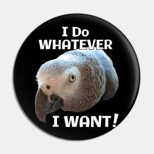 African Grey Parrot - Do Whatever I Want! Pin