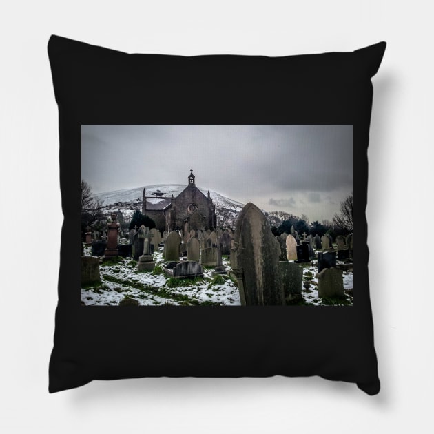 Christmas in Port Talbot - Holy Cross Church - 2013 Pillow by SimplyMrHill
