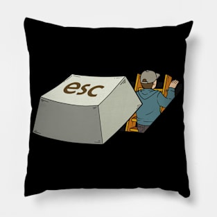 Funny Computer Nerd Gaming Programmer Pillow