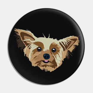 Ellie the Yorkie – Cute Dog Art Pin
