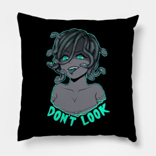 DONT LOOK medusa tee Pillow