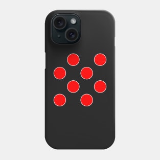 Cube 8 - Red Polka Dots Phone Case