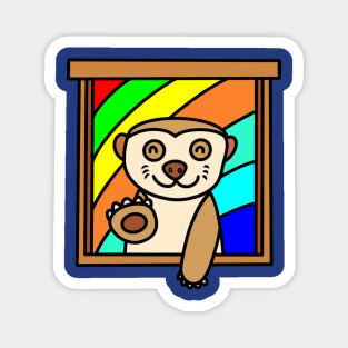 Cute funny meerkat Magnet