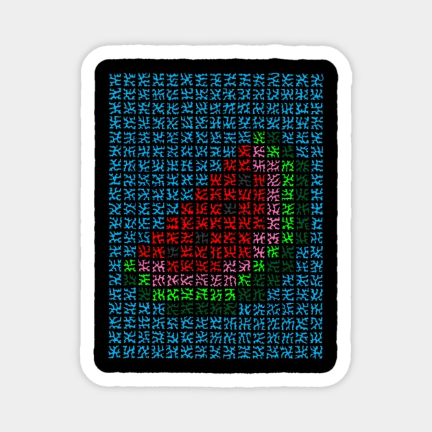 Pixelated Watermelon Magnet by NightserFineArts