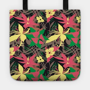 Colorful Flowers Print Tote